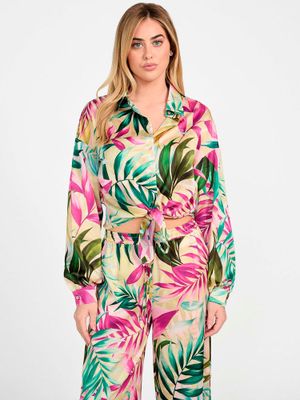 Blusa Guess Mujer New Ls Bowed Jun Shirt Multicolor