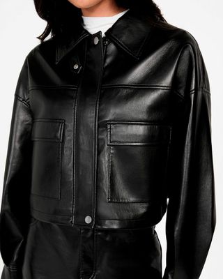 Imagen 2 del producto Chaqueta Flaminia Crop Pu Negro Mujer
