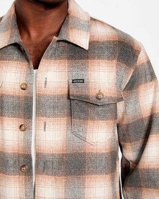 Imagen 2 del producto Camisa Ls Check Overshirt Beige Hombre