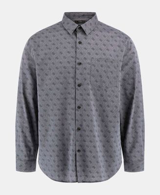 Camisa Guess Hombre Ls 4G Jacquard Shirt Azul