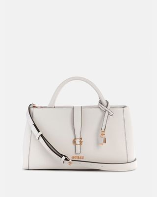 Cartera Guess Mujer Carrie Girlfriend Satchel Blanco