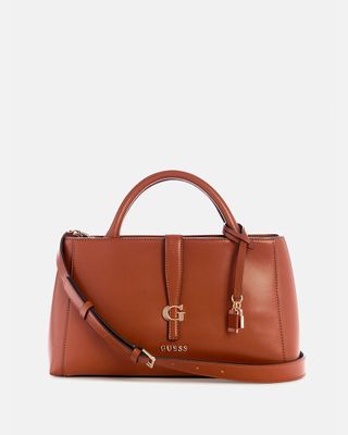 Cartera Guess Mujer Carrie Girlfriend Satchel Café