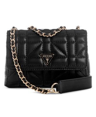 Cartera Guess Mujer Edita Mini Cnvrtble Xbdy Flap Negro