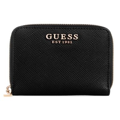 Billetera Guess Mujer Laurel Slg Small Zip Around Negro