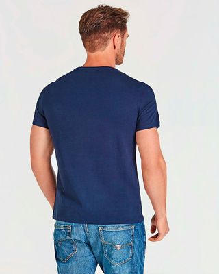 Imagen 2 del producto Polera Guess Hombre Cn Ss Core Original Logo Tee Azul