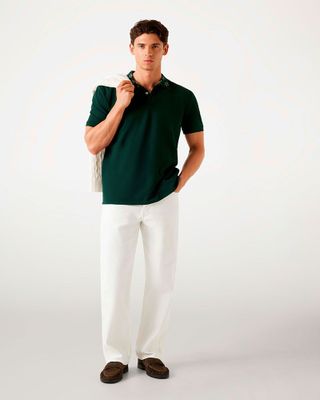 Imagen 2 del producto Polera Guess Hombre Polo Ss Logo Jcrd Collar Negro