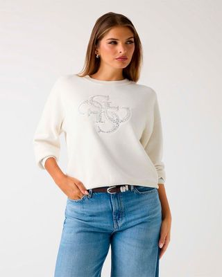 Imagen 1 del producto Sweater Ls Cn Sylvie Logo Blanco Mujer