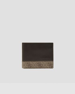 Billetera Guess Hombre Rfid Fabio Passcase Café