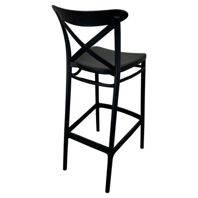 Imagen 2 del producto Pack 2 taburetes Bar Crossback negra 106 x 52 x 45 / Alto asiento: 78 cm