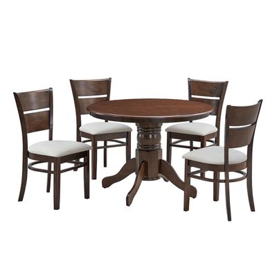 Juego de Comedor Juliette Chocolate 4 sillas Marfil