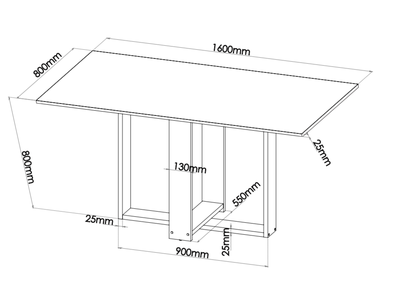 Imagen 2 del producto Juego de Comedor 6 sillas Imperial Beige 80 x 80 x 160 cm