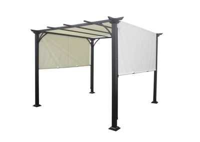Pérgola Toldo Retractil Maitencillo con Tela Retráctil 3x3 mt Marfil