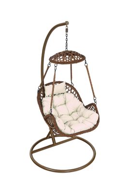 Imagen 1 del producto Silla Colgante Nipona Chocolate Cojín Marfil