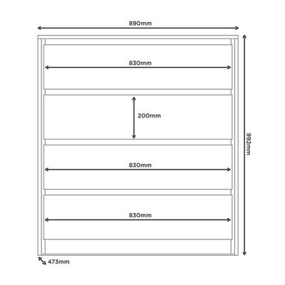Imagen 2 del producto Cómoda Noëlle 4 cajones Marrocos/ Off white