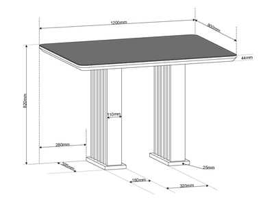 Imagen 2 del producto Juego de comedor 4 sillas Héritage Beige  82 x 90 x 120 cm
