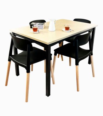 Imagen 2 del producto Juego de Comedor New York + 4 Sillas Lisboa negras