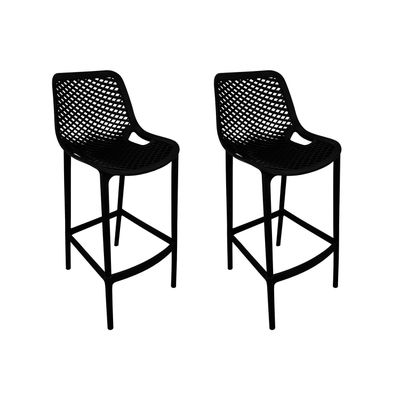 Pack 2 Taburetes Bar Berlín Alta Air Negra