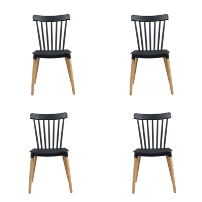 Silla Windsor Negra 4 Unidades