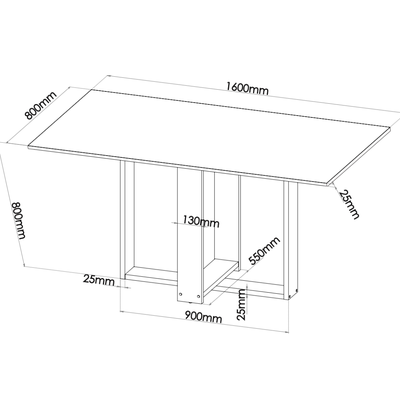 Imagen 2 del producto Juego de Comedor 6 sillas Toscana Gris  80 x 80 x 160