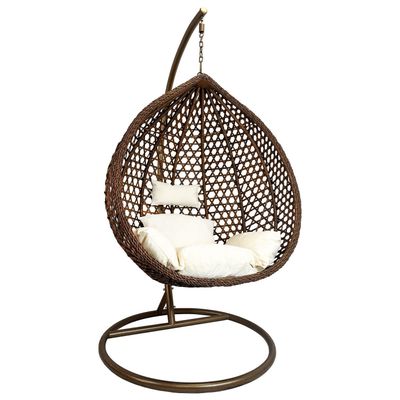 Imagen 2 del producto Silla Colgante Hawái M Chocolate Cojín Marfil