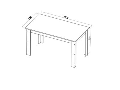 Imagen 2 del producto Juego de comedor 4 sillas Promesa Café 75,1 x 75 x 110 cm