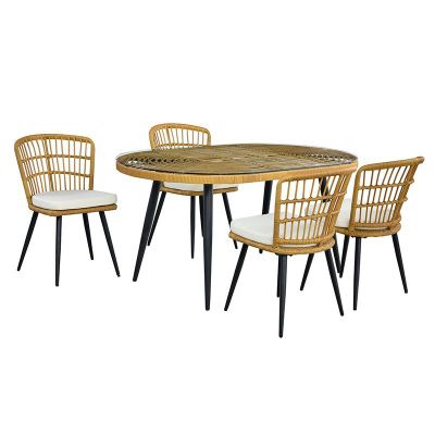 Comedor Terraza Londres Cojín Marfil 4 Pers