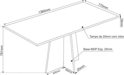 Imagen 2 del producto Juego de Comedor 6 sillas Firenze Beige  78,1 x 77 x 136 cm