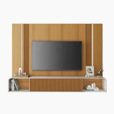 Home Panel Lyon tv 85"" Luz led 2.2 Cinamomo Off white