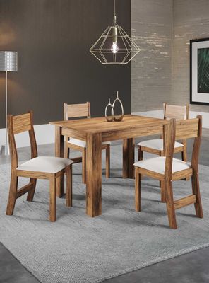 Imagen 1 del producto Juego de comedor 4 sillas Destiny Beige 164,1 x 75 x 110