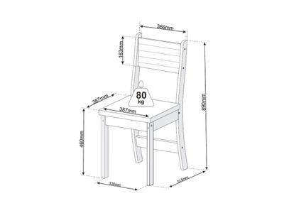 Imagen 2 del producto Juego de comedor 4 sillas Destiny Beige 164,1 x 75 x 110