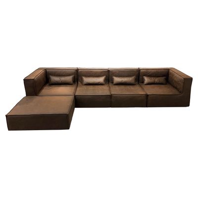 Sofá Modular Sídney Café 5 Cuerpos