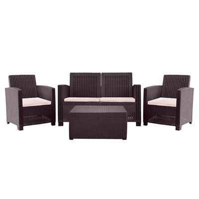 Juego Terraza Álamo Doble Chocolate 4 Pers