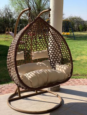 Imagen 2 del producto Silla Colgante Hawái XXL Chocolate Cojín Marfil