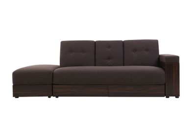 Sofá Cama Modular Alaska Café 3 cuerpos