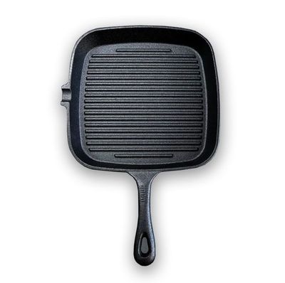 Imagen 2 del producto Sartén Grill Cuadrado Fierro Fundido 23cm Para Parrilla