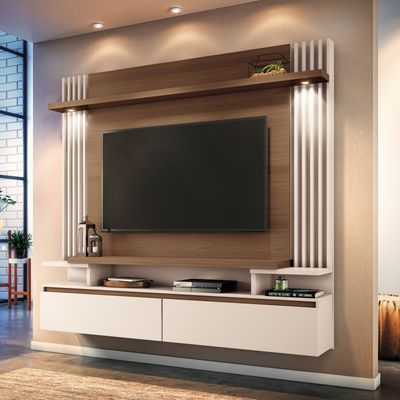 Imagen 2 del producto Home Tv Panel Turín 55"" 181x169x33 cm Castaño Off White