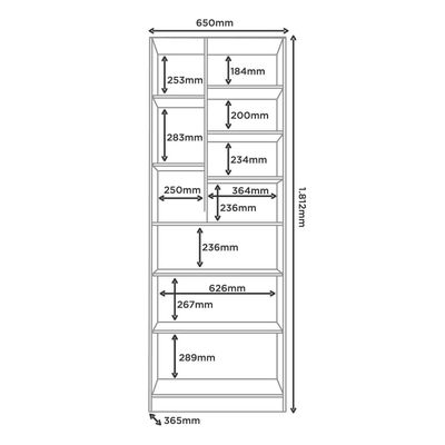Imagen 2 del producto Closet multiuso con Zapatera concord Marrocos/ Off white 181,2x36,5x65 
