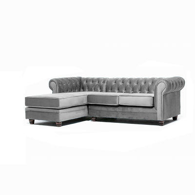 Seccional Chesterfield Izquierdo Gris