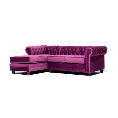 Seccional Chesterfield Izquierdo Morado