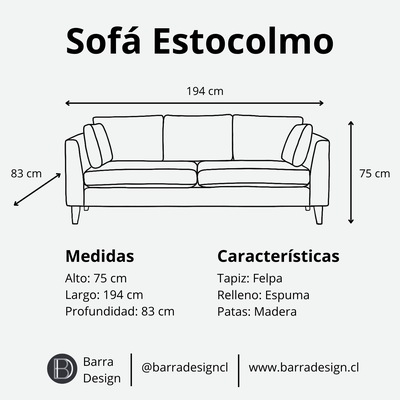 Imagen 2 del producto Sofá Estocolmo 3 Cuerpos Verde