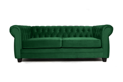 Sofá Chesterfield 3C Velvet Verde