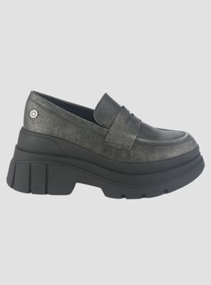Mocasin Chalada Mujer Natirus-3 Plateado Casual