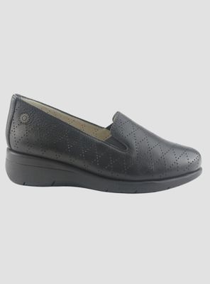 Mocasin de Cuero Chalada Mujer Cala-2 Negro Casual