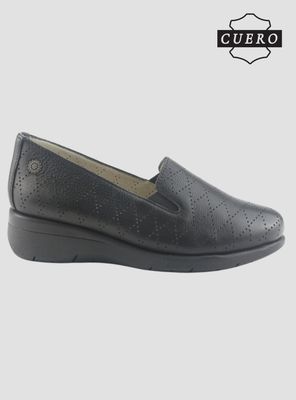 Imagen 2 del producto Mocasin de Cuero Chalada Mujer Cala-2 Negro Casual