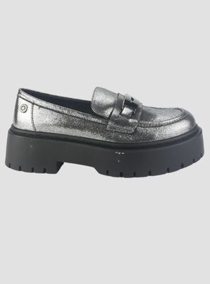 Mocasin Chalada Mujer Lewis-1 Plateado Casual