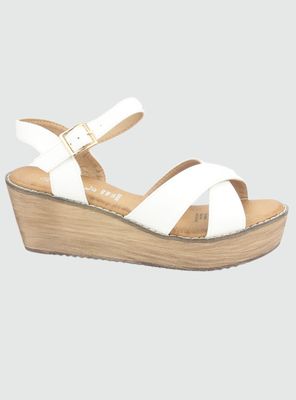 Sandalia Chalada Mujer Tala-1 Blanco Plataforma