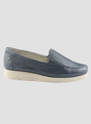 Mocasin de Cuero Chalada Mujer Cira-1 Azul Casual