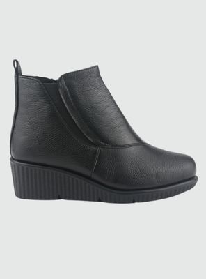 Imagen 1 del producto Botin de Cuero Mujer Casual Negro Mosqueta