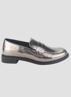 Mocasin Chalada Mujer Mocca-2 Plateado Casual