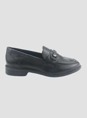 Mocasin Via Marte Mujer 077-004-01 Negro Casual